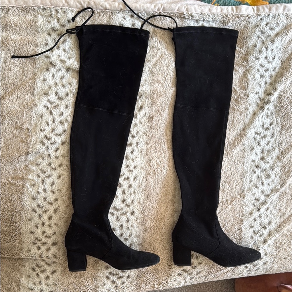 Stuart Weitzman Genna Black Over-the-Knee Boots